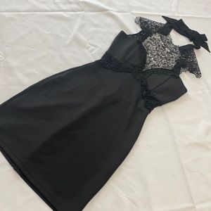 Sexy black cocktail dress